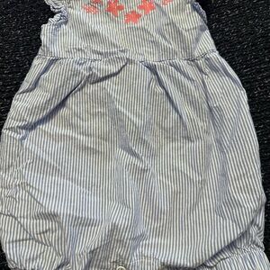 Carter's Blue and White Striped One Piece
